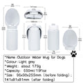 Foldable Pet Travel Water Bottle – 550ml