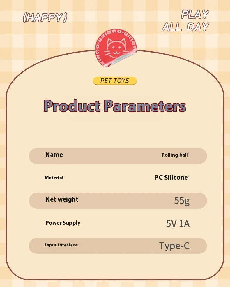 Smart Rolling Cat Toy Ball