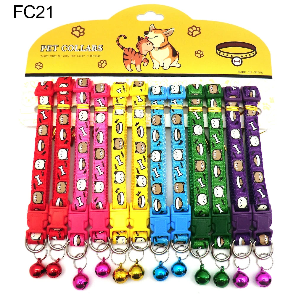 Mix Color Dog & Cat Buckle Collars