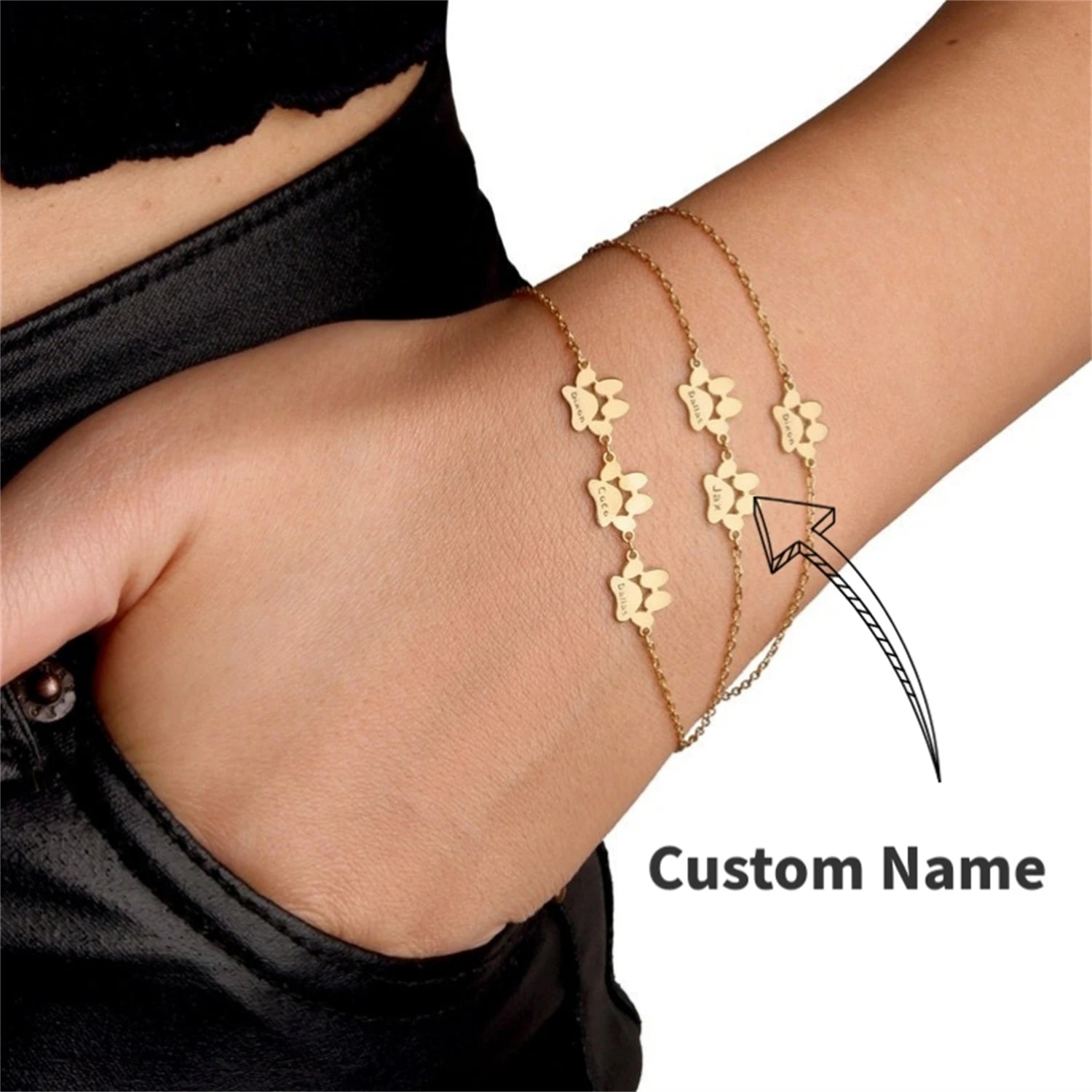 Personalized Paw Bracelet