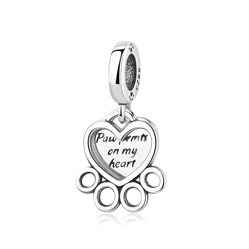 Sterling Silver Paw Print Pendant