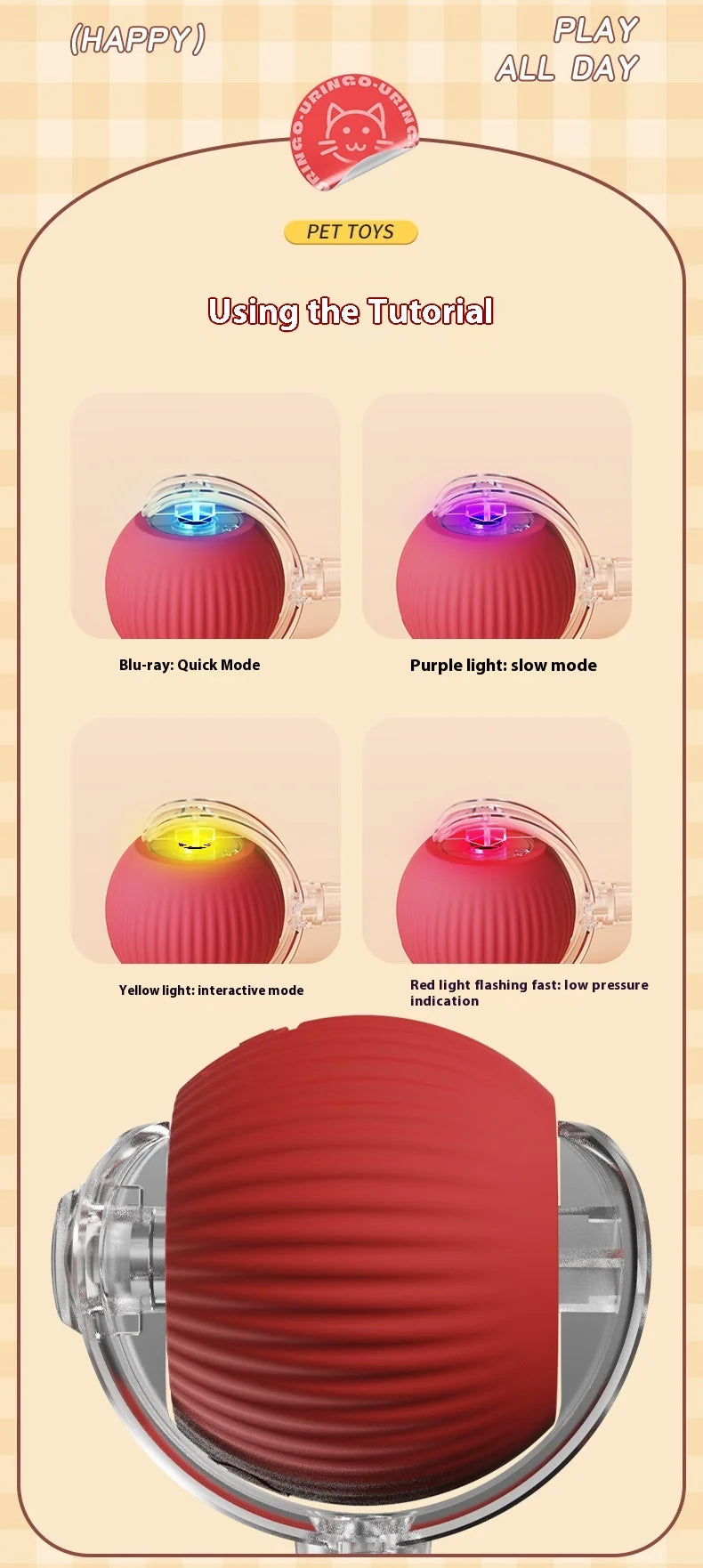 Smart Rolling Cat Toy Ball