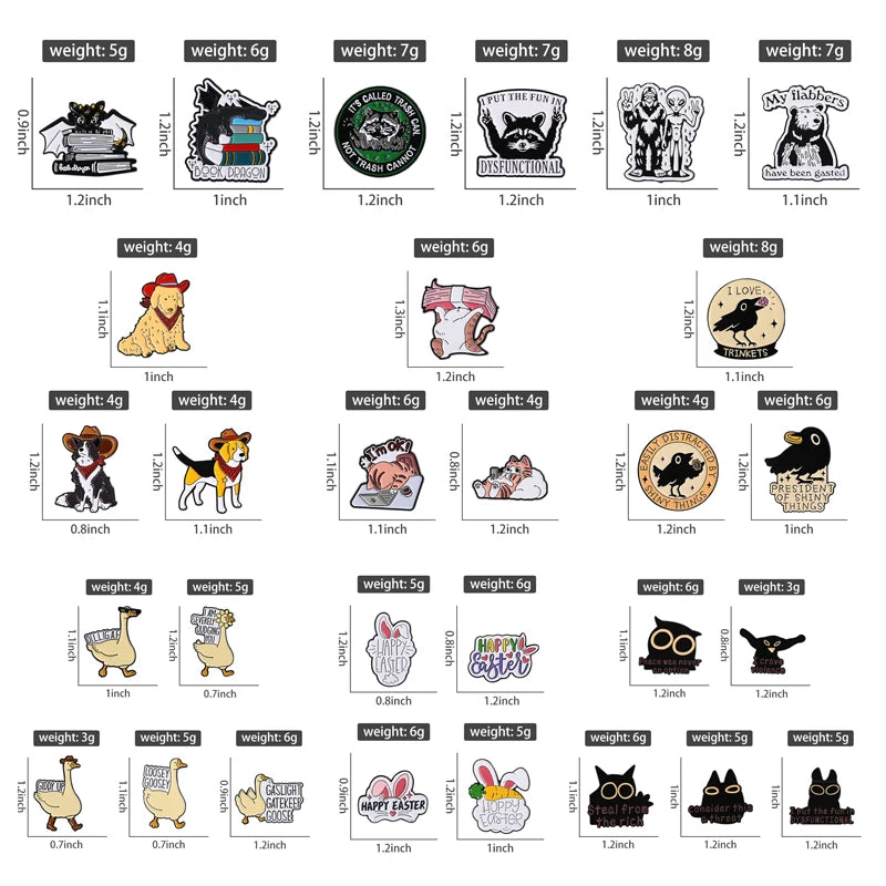 Funny Animal Lapel Pins